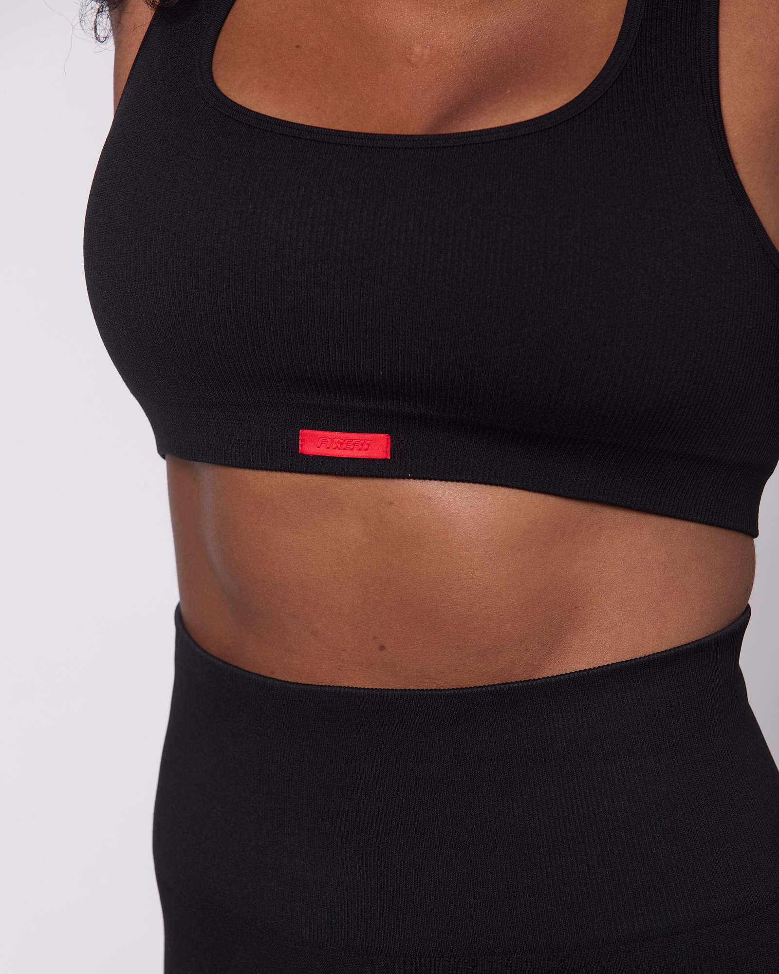 Fyrefit Sports Bra, on-body / flat lay