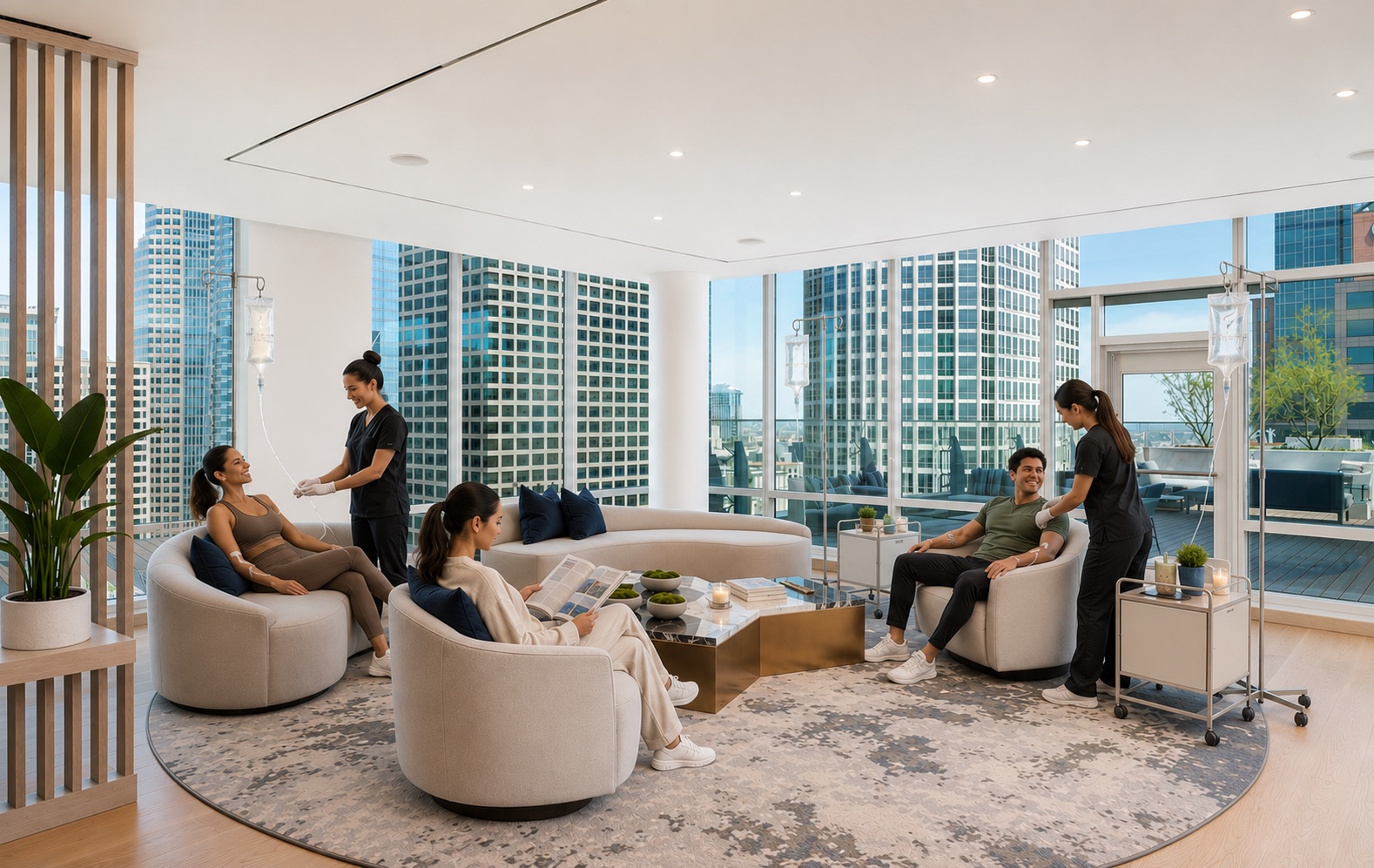 Resident wellness activation at a luxury property